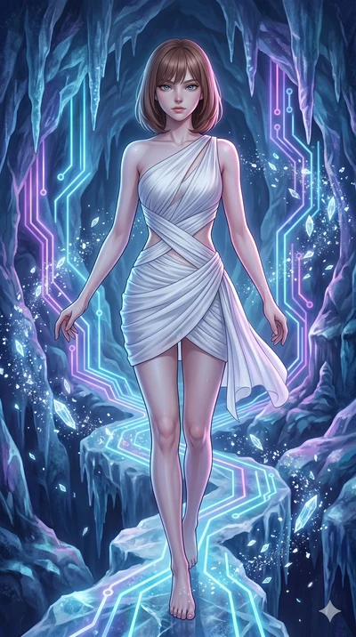 score_9, masterpiece, best quality, ultra-detailed, high-budget anime keyframe, editorial fashion photography, tasteful artistic composition, Caucasian woman, strictly human ears. upper body close-up from the thighs up, character filling the screen f