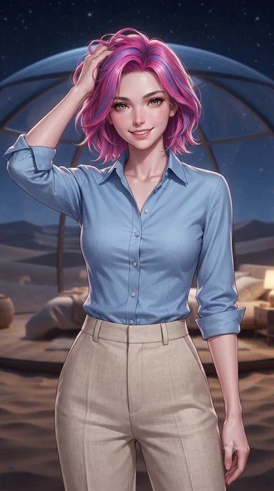 score_9, masterpiece, best quality, ultra-detailed, high-budget anime keyframe, editorial fashion photography, tasteful artistic composition, Caucasian woman. close-up cowboy shot from the waist and thighs up, the character dominates the composition,