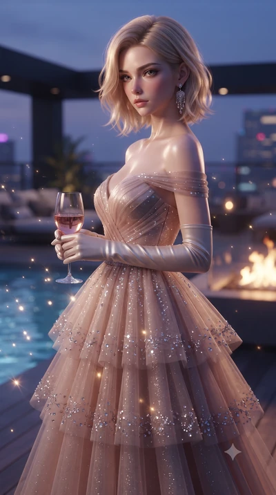 score_9, masterpiece, best quality, ultra-detailed, high-budget anime keyframe, editorial fashion photography, tasteful artistic composition, Caucasian woman. close-up cowboy shot from the waist and thighs up, the character dominates the composition,