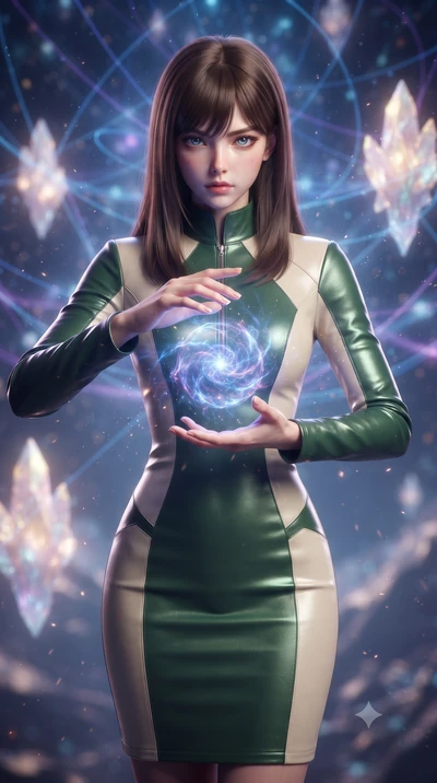 score_9, masterpiece, best quality, ultra-detailed, high-budget anime keyframe, editorial fashion photography, tasteful artistic composition, realistic cosplay photography, Korean woman. close-up cowboy shot from the waist and thighs up, the characte