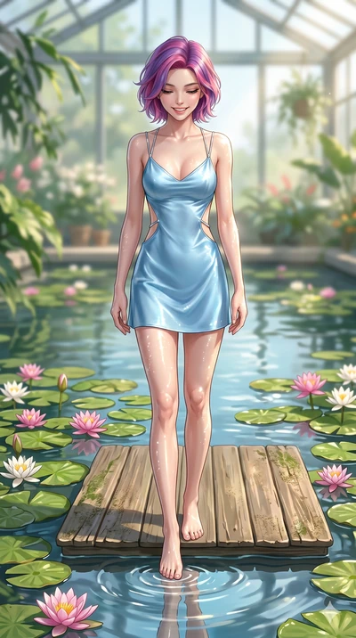 score_9, masterpiece, best quality, ultra-detailed, high-budget anime keyframe, editorial fashion photography, tasteful artistic composition, Caucasian woman, strictly human ears. cowboy shot from the thighs up, character and outfit filling the frame