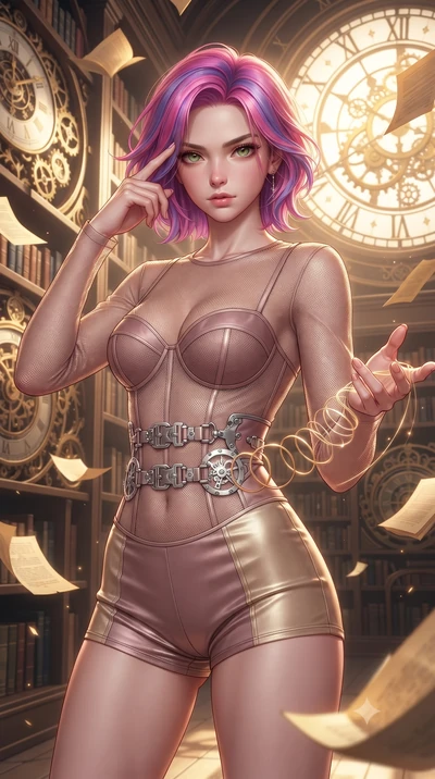 score_9, masterpiece, best quality, ultra-detailed, high-budget anime keyframe, editorial fashion photography, tasteful artistic composition, Caucasian woman. close-up cowboy shot from the waist and thighs up, the character dominates the composition,