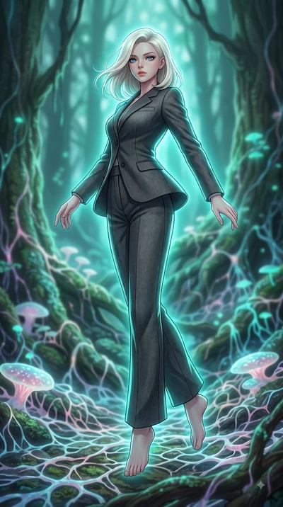 score_9, masterpiece, best quality, ultra-detailed, high-budget anime keyframe, editorial fashion photography, tasteful artistic composition, Caucasian woman woman. low angle full-body shot from head to toe showing her feet, filling the entire 9:16 v