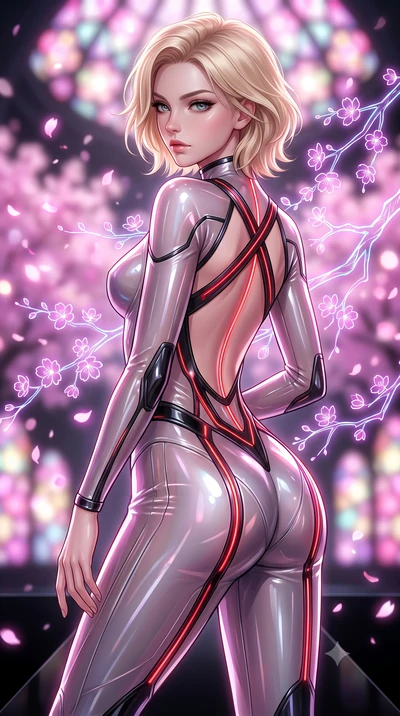 score_9, masterpiece, best quality, ultra-detailed, high-budget anime keyframe, editorial fashion photography, tasteful artistic composition, Caucasian woman. close-up cowboy shot from the waist and thighs up, the character dominates the composition,