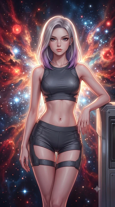 score_9, masterpiece, best quality, ultra-detailed, high-budget anime keyframe, editorial fashion photography, tasteful artistic composition, Caucasian woman, strictly human ears. close-up cowboy shot from the waist and thighs up, the character domin
