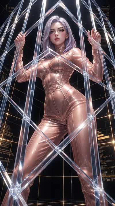 score_9, masterpiece, best quality, ultra-detailed, High-budget Anime Keyframe, editorial fashion photography, tasteful artistic composition, realistic cosplay photography, Caucasian woman, strictly human ears. Low angle cowboy shot filling the entir