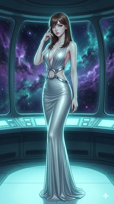 score_9, masterpiece, best quality, ultra-detailed, high-budget anime keyframe, editorial fashion photography, tasteful artistic composition, Korean woman. cowboy shot from the thighs up, character and outfit filling the frame for maximum editorial p
