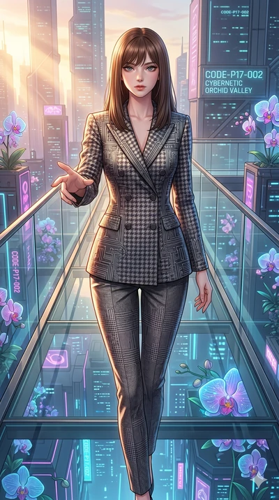 score_9, masterpiece, best quality, ultra-detailed, high-budget anime keyframe, editorial fashion photography, tasteful artistic composition, Korean woman. cowboy shot from the thighs up, character and outfit filling the frame for maximum editorial p