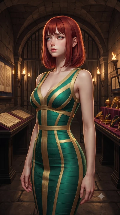 score_9, masterpiece, best quality, ultra-detailed, high-budget anime keyframe, editorial fashion photography, tasteful artistic composition, Caucasian woman, strictly human ears. close-up cowboy shot from the waist and thighs up, the character domin