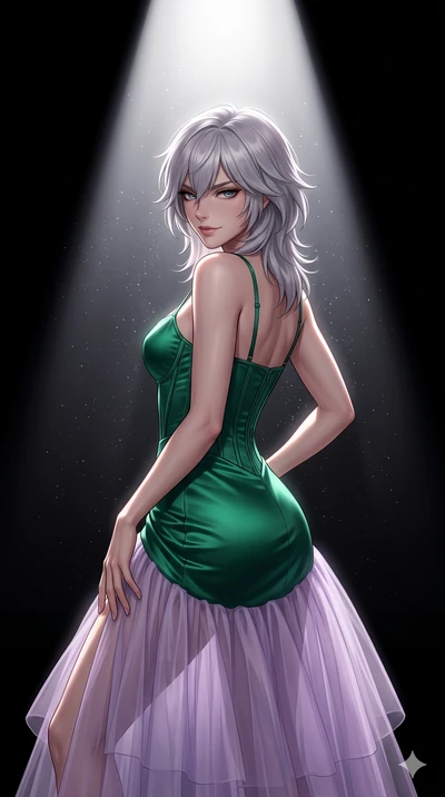 score_9, masterpiece, best quality, ultra-detailed, high-budget anime keyframe, editorial fashion photography, tasteful artistic composition, Japanese woman. close-up cowboy shot from the waist and thighs up, the character dominates the composition, 