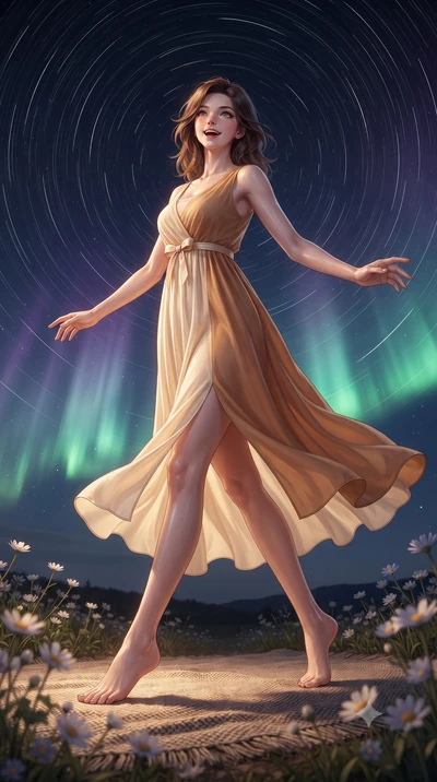 score_9, masterpiece, best quality, ultra-detailed, high-budget anime keyframe, editorial fashion photography, tasteful artistic composition, Korean woman. low angle full-body shot from head to toe showing her feet, filling the entire 9:16 vertical f