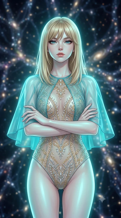score_9, masterpiece, best quality, ultra-detailed, high-budget anime keyframe, editorial fashion photography, tasteful artistic composition, Japanese woman. close-up cowboy shot from the waist and thighs up, the character dominates the composition, 