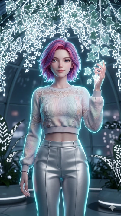 score_9, masterpiece, best quality, ultra-detailed, high-budget anime keyframe, semi-realistic 3D game render, Caucasian woman, strictly human ears. Upper body close-up from the thighs up, character filling the screen for maximum presence. Standing u