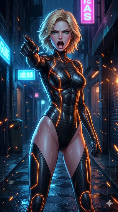 score_9, masterpiece, best quality, ultra-detailed, high-budget anime keyframe, editorial fashion photography, tasteful artistic composition, Caucasian woman, strictly human ears. cowboy shot from the thighs up, character and outfit filling the frame