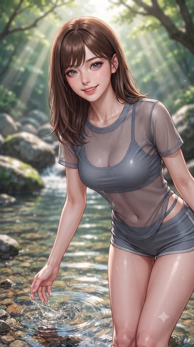 score_9, masterpiece, best quality, ultra-detailed, high-budget anime keyframe, editorial fashion photography, tasteful artistic composition, Korean woman. close-up cowboy shot from the waist and thighs up, the character dominates the composition, fi