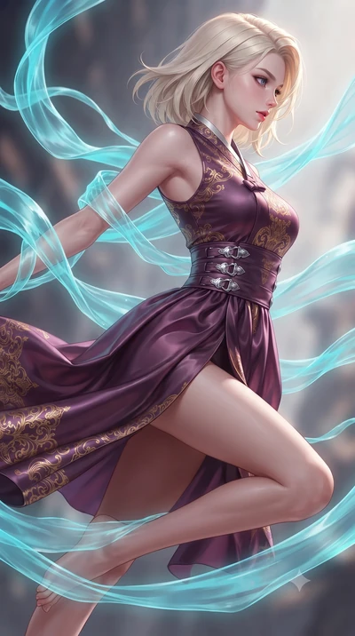 score_9, masterpiece, best quality, ultra-detailed, high-budget anime keyframe, editorial fashion photography, tasteful artistic composition, Caucasian woman. close-up cowboy shot from the waist and thighs up, the character dominates the composition,