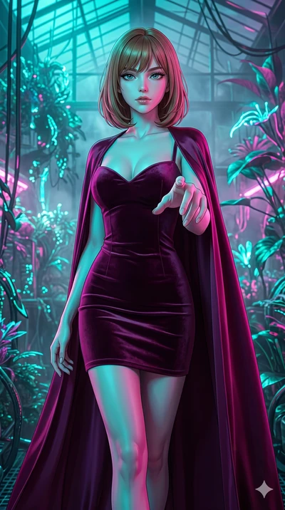 score_9, masterpiece, best quality, ultra-detailed, high-budget anime keyframe, editorial fashion photography, tasteful artistic composition, Caucasian woman, strictly human ears. cowboy shot from the thighs up, character and outfit filling the frame