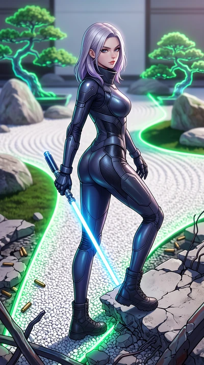 score_9, masterpiece, best quality, ultra-detailed, high-budget anime keyframe, editorial fashion photography, tasteful artistic composition, Caucasian woman. low angle full-body shot from head to toe showing her feet, filling the entire 9:16 vertica