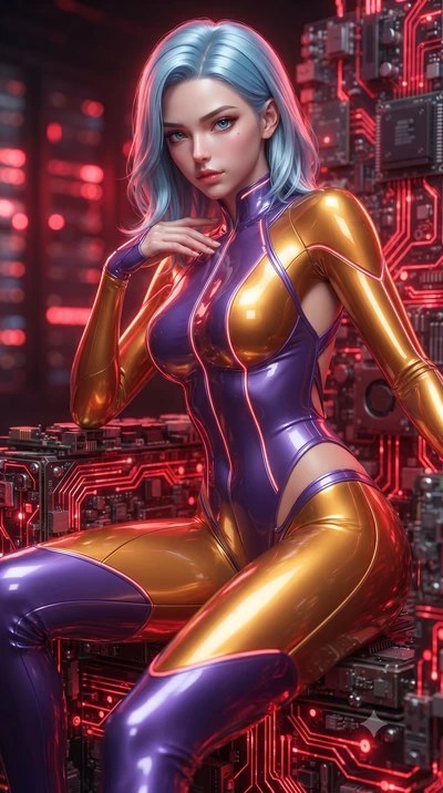 score_9, masterpiece, best quality, ultra-detailed, high-budget anime keyframe, editorial fashion photography, tasteful artistic composition, Korean woman. close-up cowboy shot from the waist and thighs up, the character dominates the composition, fi