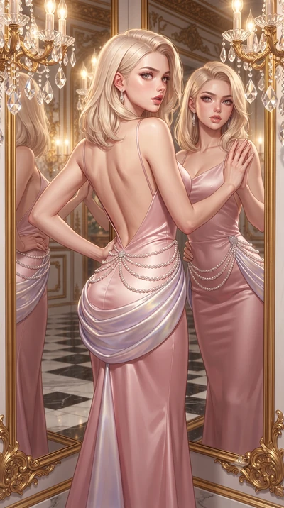 score_9, masterpiece, best quality, ultra-detailed, high-budget anime keyframe, editorial fashion photography, tasteful artistic composition, Caucasian woman. close-up cowboy shot from the waist and thighs up, the character dominates the composition,