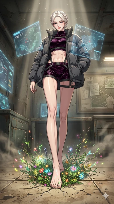 score_9, masterpiece, best quality, ultra-detailed, High-budget Anime Keyframe, vibrant colors, fluid line-art, expressive lighting, cinematic composition, Ufotable-style visual effects, top-tier animation quality, Korean woman with idol-like refined