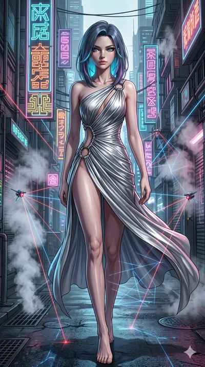 score_9, masterpiece, best quality, ultra-detailed, high-budget anime keyframe, editorial fashion photography, tasteful artistic composition, Caucasian woman, strictly human ears. upper body close-up from the thighs up, character filling the screen f