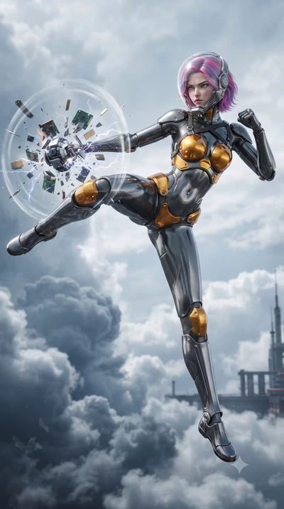 score_9, masterpiece, best quality, ultra-detailed, high-budget anime keyframe, editorial fashion photography, tasteful artistic composition, Caucasian woman. low angle full-body shot from head to toe showing her feet, filling the entire 9:16 vertica