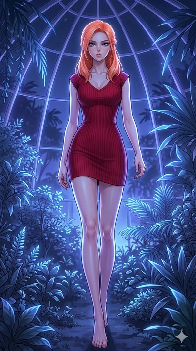 score_9, masterpiece, best quality, ultra-detailed, high-budget anime keyframe, editorial fashion photography, tasteful artistic composition, Japanese woman. low angle full-body shot from head to toe showing her feet, filling the entire 9:16 vertical