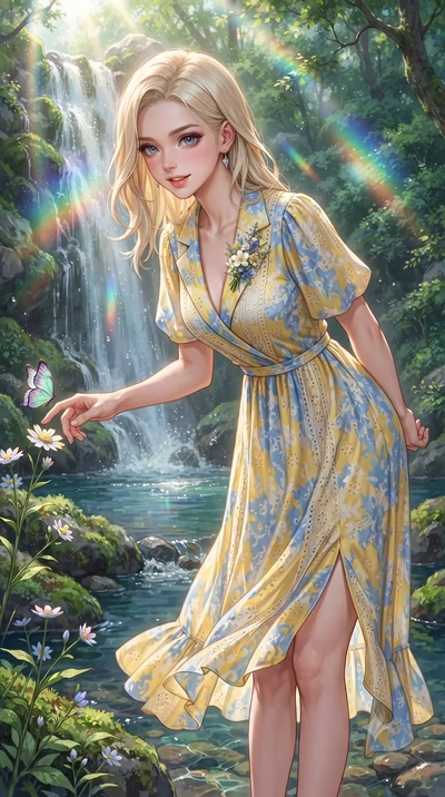 score_9, masterpiece, best quality, ultra-detailed, high-budget anime keyframe, editorial fashion photography, tasteful artistic composition, Caucasian woman. close-up cowboy shot from the waist and thighs up, the character dominates the composition,