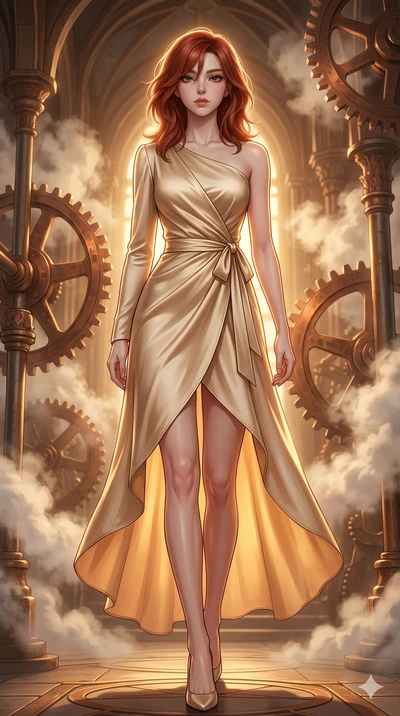 score_9, masterpiece, best quality, ultra-detailed, high-budget anime keyframe, editorial fashion photography, tasteful artistic composition, Korean woman. low angle full-body shot from head to toe showing her feet, filling the entire 9:16 vertical f