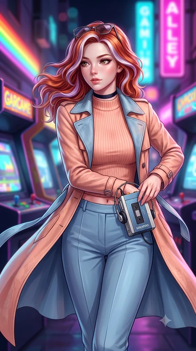 score_9, masterpiece, best quality, ultra-detailed, high-budget anime keyframe, semi-realistic 3D game render, editorial fashion photography, tasteful artistic composition, Caucasian woman. close-up cowboy shot from the waist and thighs up, the chara