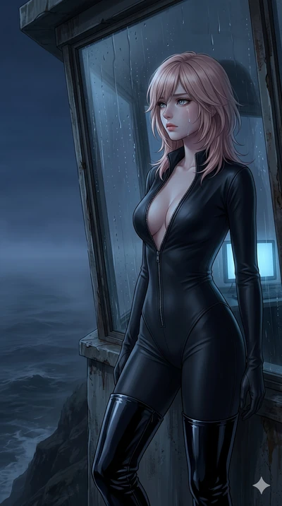 score_9, masterpiece, best quality, ultra-detailed, high-budget anime keyframe, editorial fashion photography, tasteful artistic composition, Japanese woman. cowboy shot from the thighs up, character and outfit filling the frame for maximum editorial