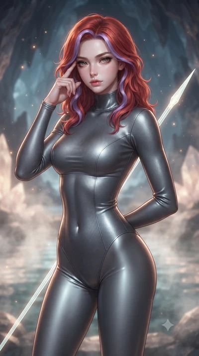 score_9, masterpiece, best quality, ultra-detailed, high-budget anime keyframe, editorial fashion photography, tasteful artistic composition, Caucasian woman. close-up cowboy shot from the waist and thighs up, the character dominates the composition,