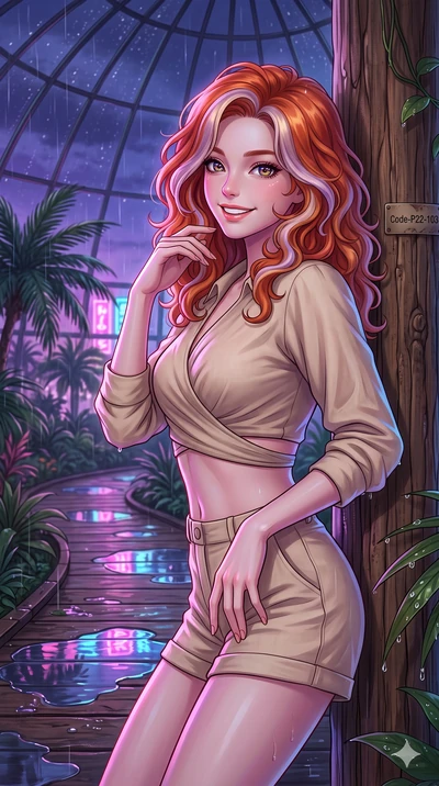 score_9, masterpiece, best quality, ultra-detailed, high-budget anime keyframe, vibrant anime aesthetic, Caucasian woman, strictly human ears. close-up cowboy shot from the waist and thighs up, the character dominates the composition, filling the fra