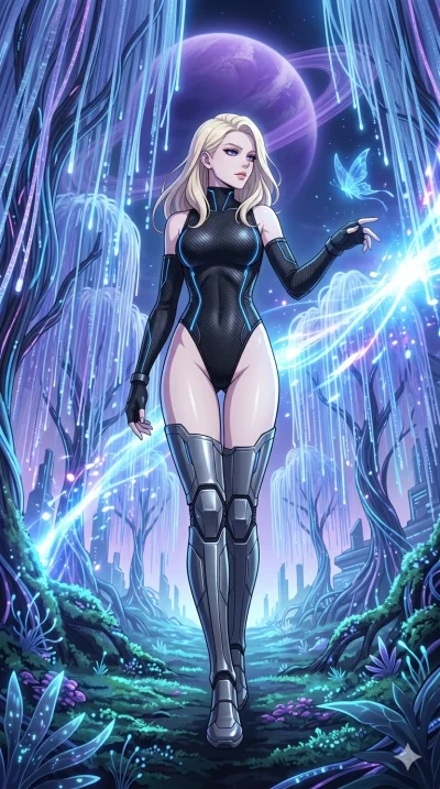 score_9, masterpiece, best quality, ultra-detailed, High-budget Anime Keyframe, vibrant colors, fluid line-art, expressive lighting, cinematic composition, Ufotable-style visual effects, top-tier animation quality, Caucasian woman with pale skin, blo