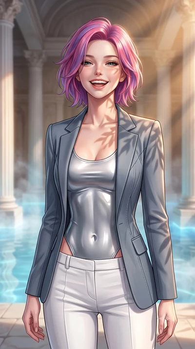 score_9, masterpiece, best quality, ultra-detailed, high-budget anime keyframe, editorial fashion photography, tasteful artistic composition, Caucasian woman, strictly human ears. close-up cowboy shot from the waist and thighs up, the character domin