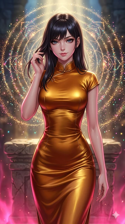 score_9, masterpiece, best quality, ultra-detailed, high-budget anime keyframe, editorial fashion photography, tasteful artistic composition, Caucasian woman, strictly human ears. close-up cowboy shot from the waist and thighs up, the character domin