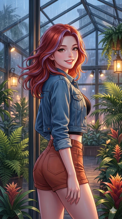 score_9, masterpiece, best quality, ultra-detailed, high-budget anime keyframe, vibrant anime aesthetic, Caucasian woman, strictly human ears. close-up cowboy shot from the waist and thighs up, the character dominates the composition, filling the fra