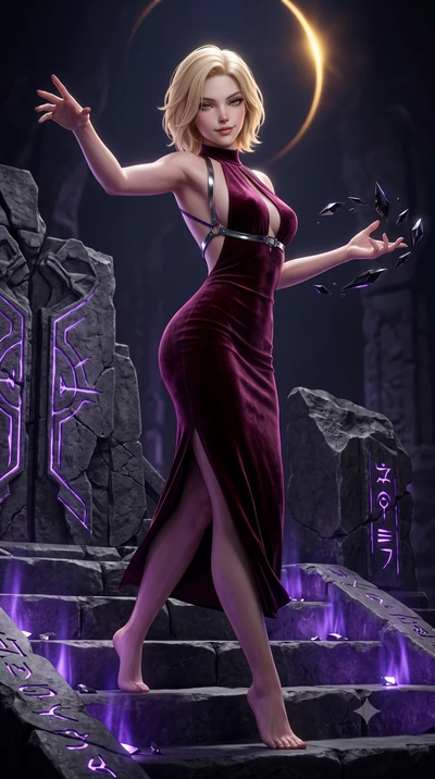 score_9, masterpiece, best quality, ultra-detailed, high-budget anime keyframe, semi-realistic 3D game render, editorial fashion photography, tasteful artistic composition, Caucasian woman. close-up cowboy shot from the waist and thighs up, the chara