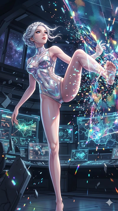 score_9, masterpiece, best quality, ultra-detailed, High-budget Anime Keyframe, vibrant colors, fluid line-art, expressive lighting, cinematic composition, Ufotable-style visual effects, top-tier animation quality, Korean woman with idol-like refined