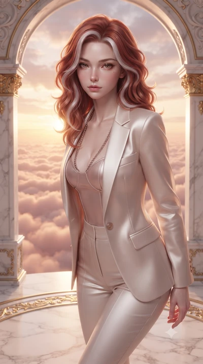 score_9, masterpiece, best quality, ultra-detailed, high-budget anime keyframe, editorial fashion photography, tasteful artistic composition, Caucasian woman. close-up cowboy shot from the waist and thighs up, the character dominates the composition,