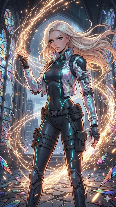 score_9, masterpiece, best quality, ultra-detailed, high-budget anime movie keyframe, cinematic anime lighting, intricate line art, Caucasian (strictly human ears) woman. Upper body filling screen focusing on her alluring features and slim-fit silhou