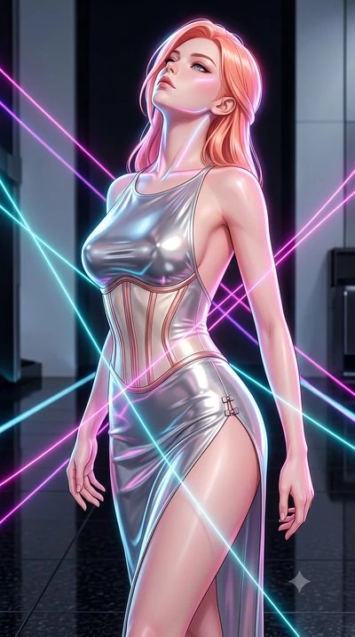 score_9, masterpiece, best quality, ultra-detailed, high-budget anime keyframe, semi-realistic 3D game render, editorial fashion photography, tasteful artistic composition, Japanese woman. close-up cowboy shot from the waist and thighs up, the charac