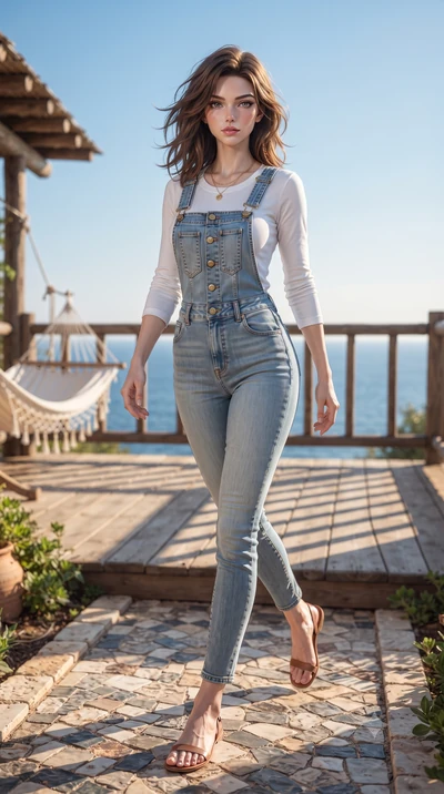 score_9, masterpiece, best quality, ultra-detailed, high-budget anime keyframe, editorial fashion photography, tasteful artistic composition, Korean woman woman. low angle full-body shot from head to toe showing her feet, filling the entire 9:16 vert