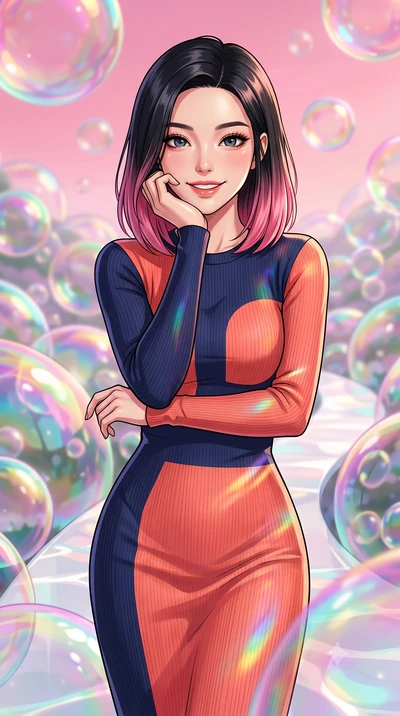 score_9, masterpiece, best quality, ultra-detailed, high-budget anime keyframe, editorial fashion photography, tasteful artistic composition, gorgeous anime illustration, with clean line-art, distinct ink outlines, and high-contrast stereoscopic dept