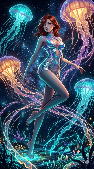 score_9, masterpiece, best quality, ultra-detailed, high-budget anime keyframe, Caucasian woman, strictly human ears. low angle full-body shot filling the entire 9:16 frame with her statuesque presence, stretching the vertical silhouette. swirling gr