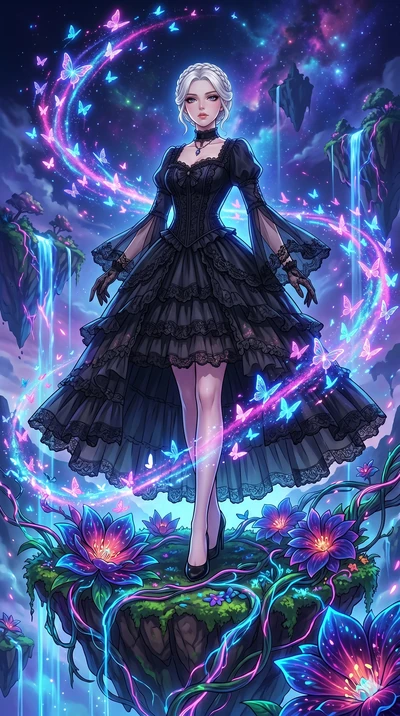 score_9, masterpiece, best quality, ultra-detailed, High-budget Anime Keyframe, vibrant colors, fluid line-art, expressive lighting, cinematic composition, Ufotable-style visual effects, top-tier animation quality, Japanese woman with delicate and el