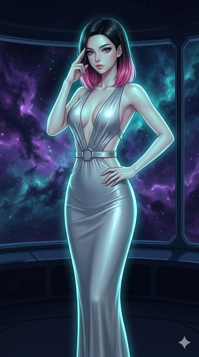 score_9, masterpiece, best quality, ultra-detailed, high-budget anime keyframe, editorial fashion photography, tasteful artistic composition, Korean woman. cowboy shot from the thighs up, character and outfit filling the frame for maximum editorial p