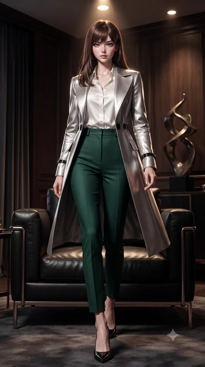 score_9, masterpiece, best quality, ultra-detailed, high-budget anime keyframe, editorial fashion photography, tasteful artistic composition, Korean woman. low angle full-body shot from head to toe showing her feet, filling the entire 9:16 vertical f