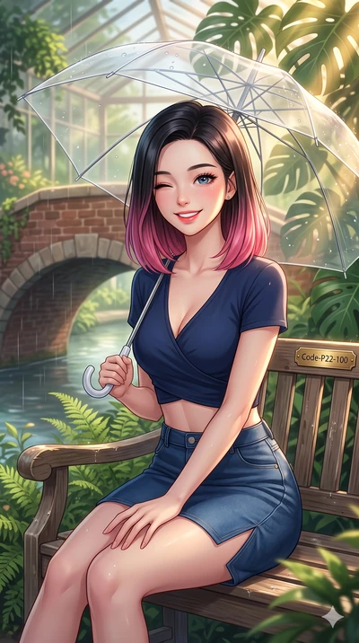 score_9, masterpiece, best quality, ultra-detailed, high-budget anime keyframe, vibrant anime aesthetic, Korean woman. close-up cowboy shot from the waist and thighs up, the character dominates the composition, filling the frame with her large presen
